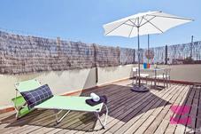 terrasse avec transats