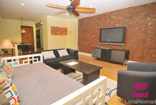 living room with tv